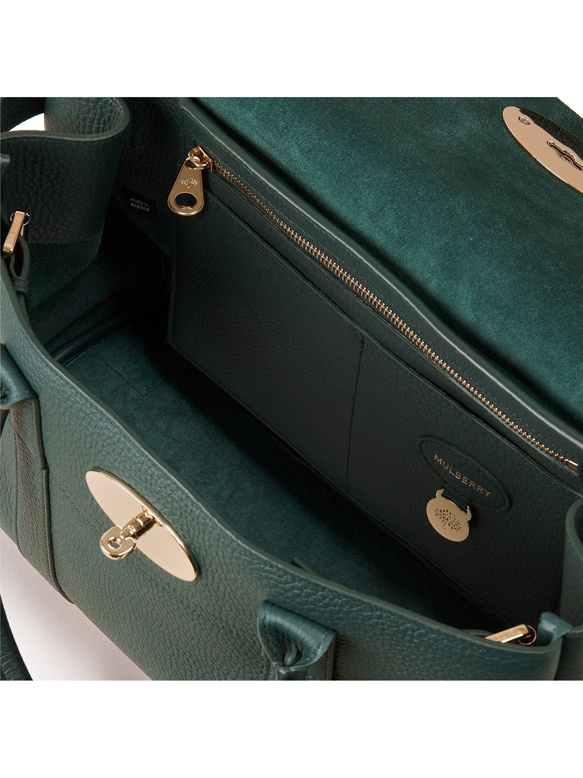 Product image 2 of 5, which shows Mulberry Bayswater Heavy Grain Leather Tote Bag, Mulberry Green