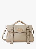 Mulberry Alexa Heavy Grain Leather Shoulder Bag, Chalk