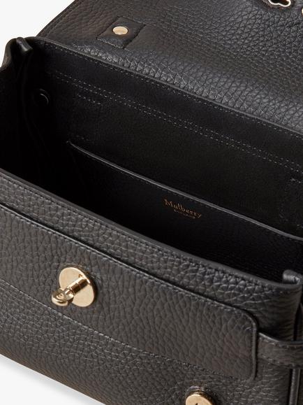 Mulberry Mini Alexa Heavy Grain Leather Cross Body Bag - view 2, Black