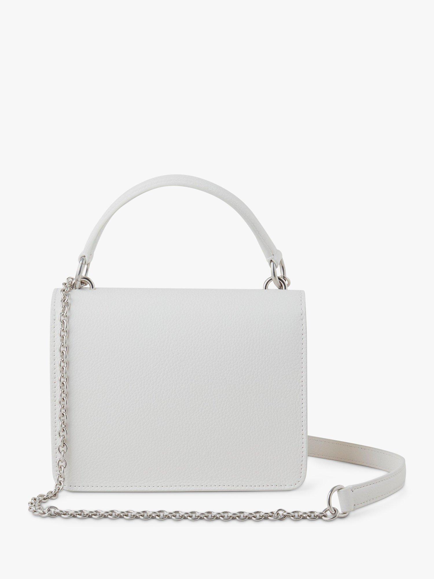 Product image 2 of 7, which shows Mulberry Small Amberley Small Classic Grain Leather Crossbody Bag, White