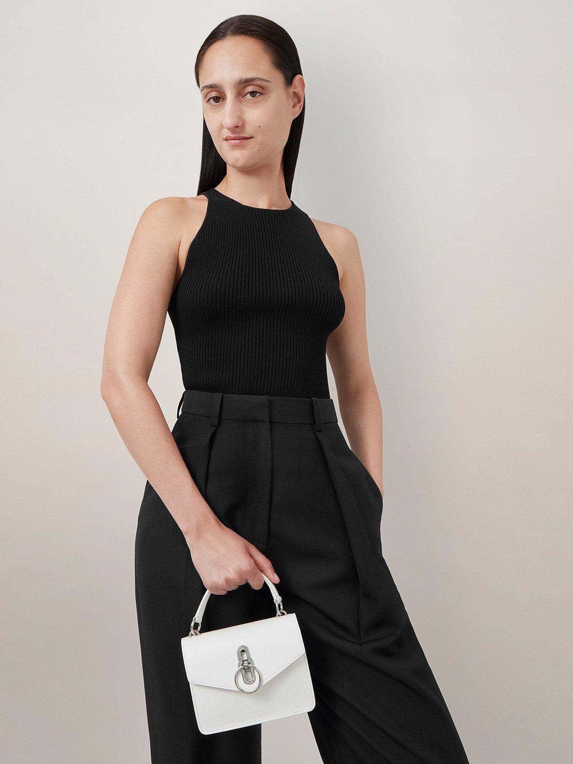 Product image 7 of 7, which shows Mulberry Small Amberley Small Classic Grain Leather Crossbody Bag, White