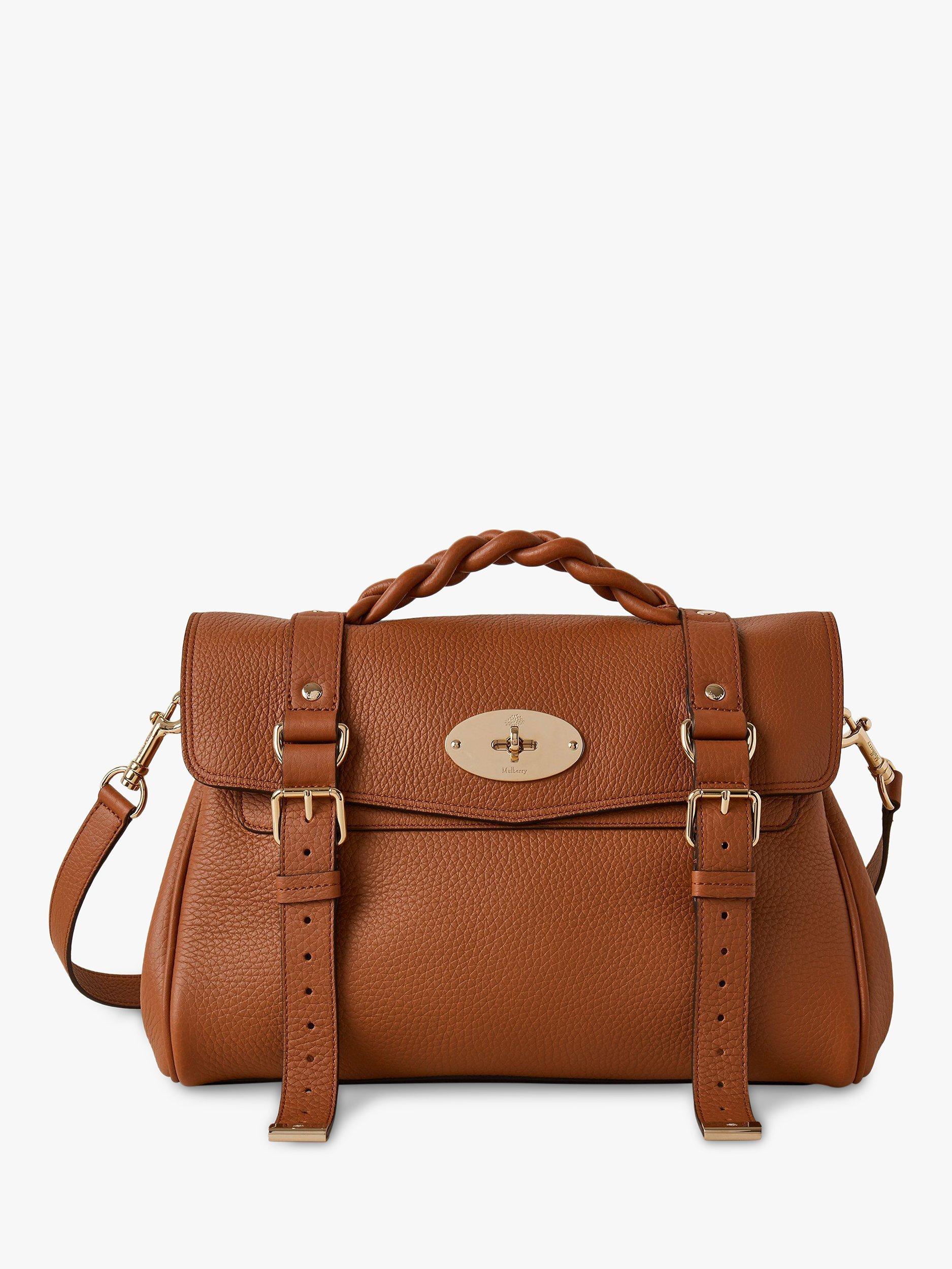 Mulberry Alexa Heavy Grain Leather Shoulder Bag Chestnut