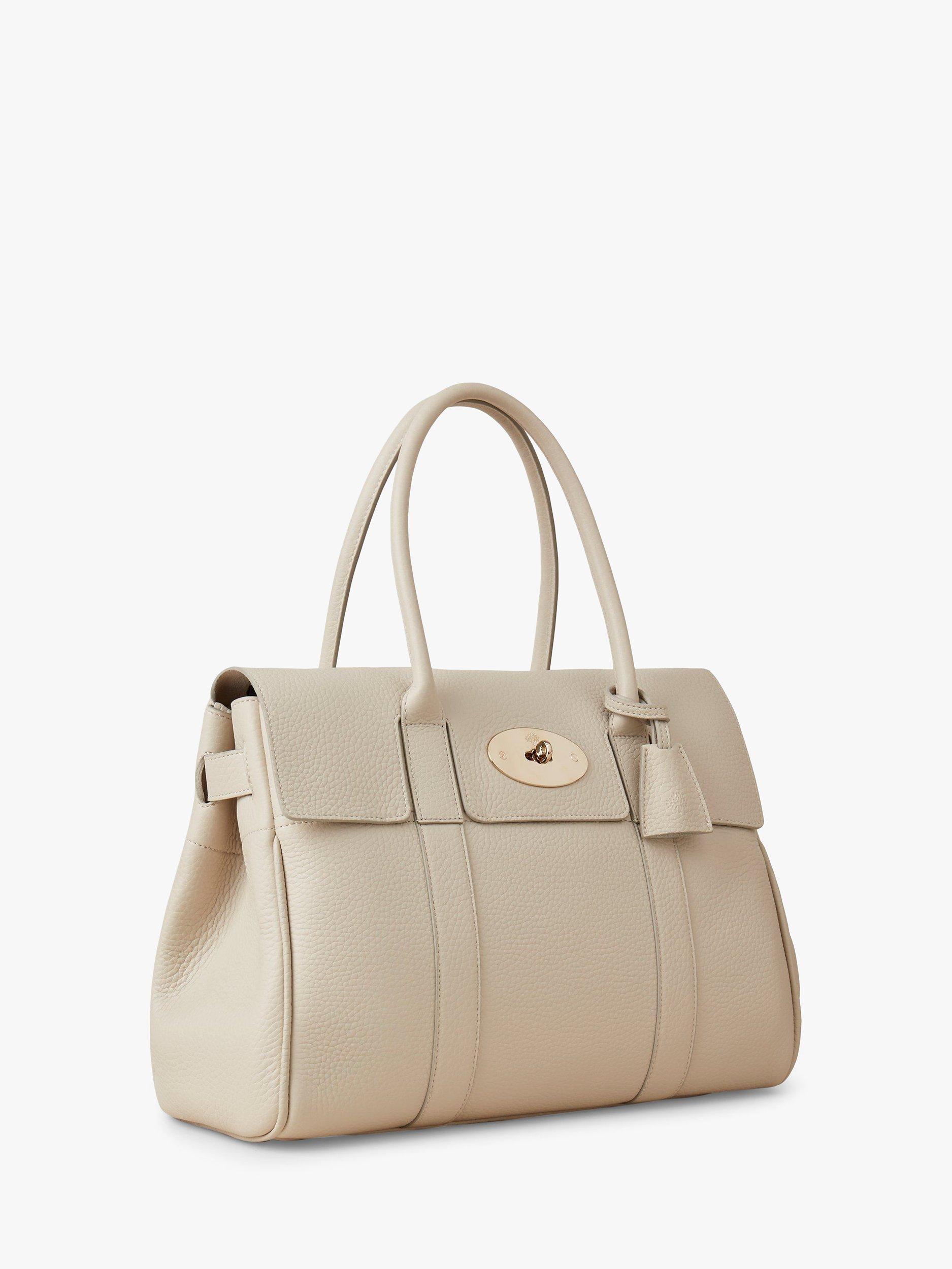 Product image 4 of 5, which shows Mulberry Bayswater Heavy Grain Leather Tote Bag, Chalk