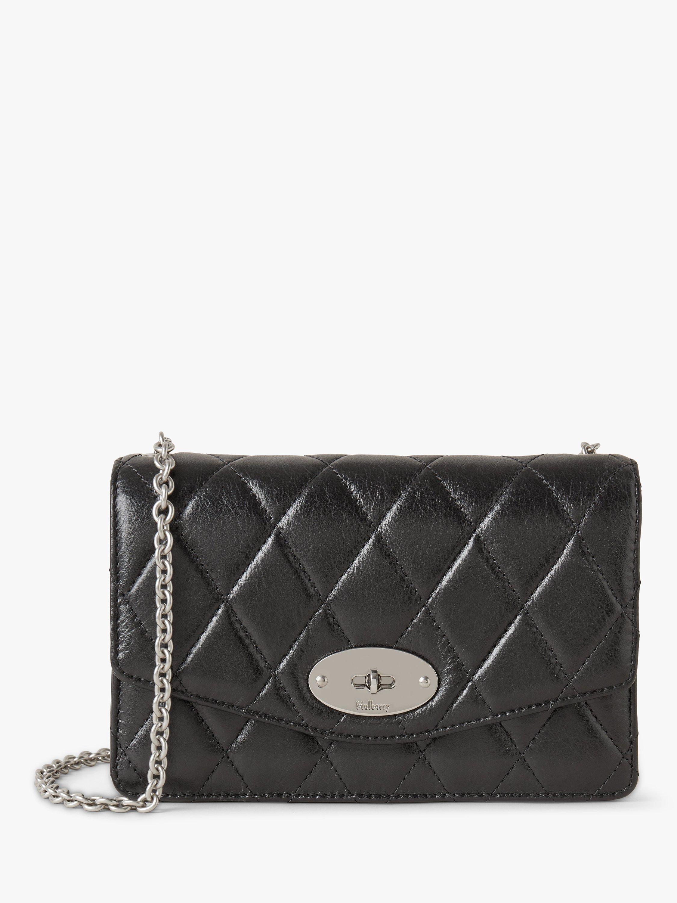 Mulberry Small Darley Quilted Shiny Calf Chain Clutch Bag