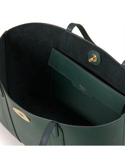 Mulberry Bayswater Small Classic Grain Leather Tote Bag - view 2, Mulberry Green