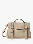 Mulberry Mini Alexa Heavy Grain Leather Cross Body Bag, Chalk