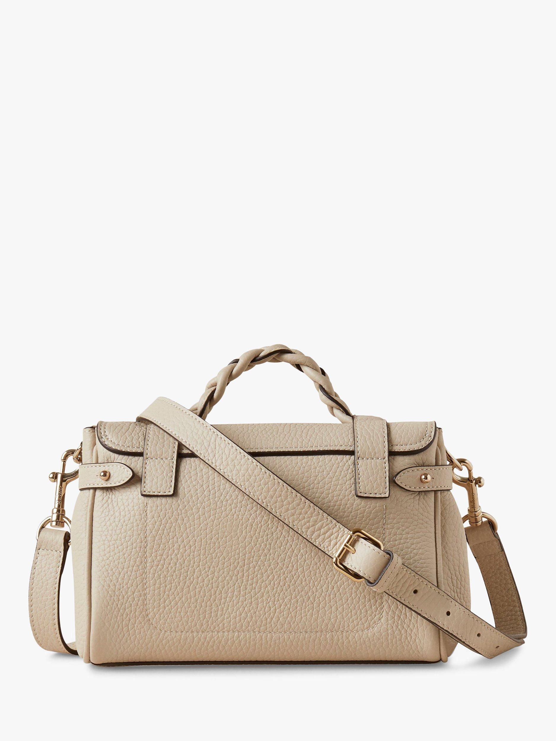 Product image 3 of 7, which shows Mulberry Mini Alexa Heavy Grain Leather Cross Body Bag, Chalk