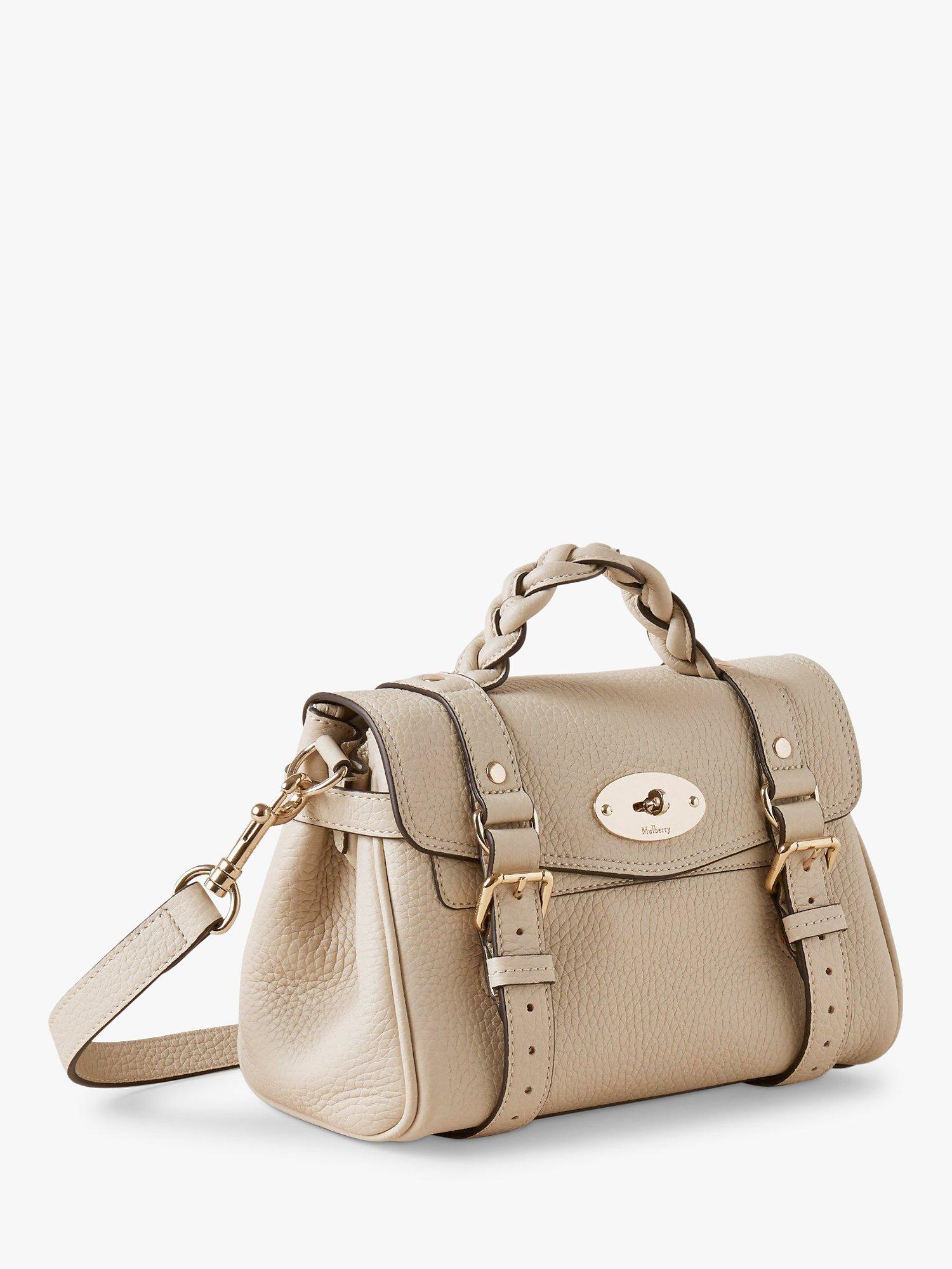 Product image 4 of 7, which shows Mulberry Mini Alexa Heavy Grain Leather Cross Body Bag, Chalk