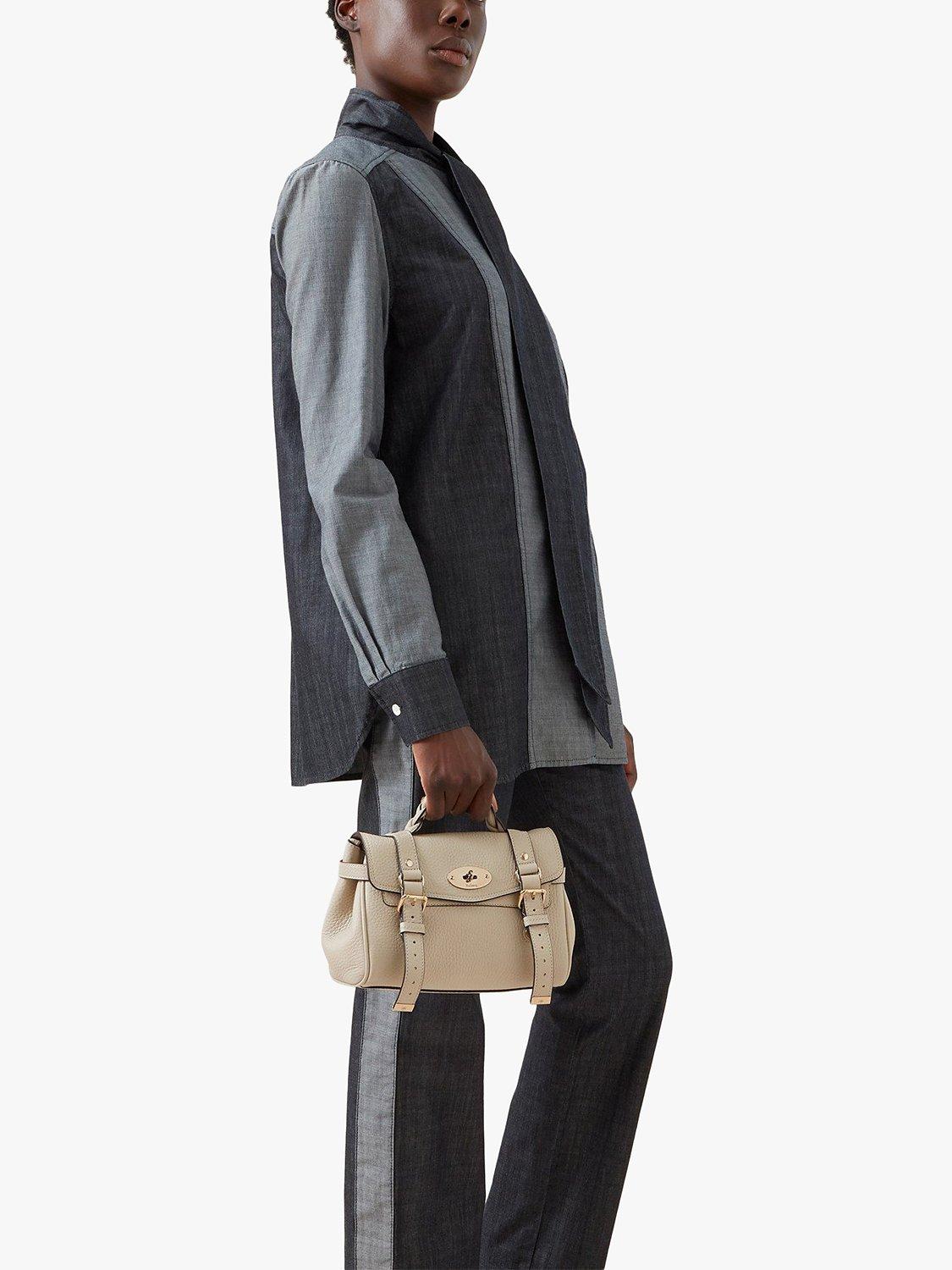 Product image 7 of 7, which shows Mulberry Mini Alexa Heavy Grain Leather Cross Body Bag, Chalk