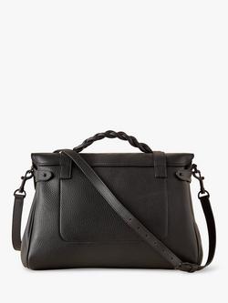 Mulberry Oversized Alexa Heavy Grain Leather Cross Body Bag - view 2, Black