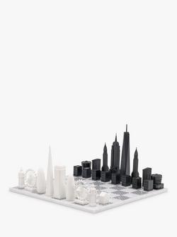 Skyline Chess New York City versus London Marble Board Chess Set, 