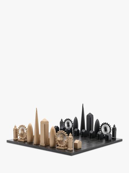 Skyline Chess Luxury Bronze London Edition Chess Set, Multi