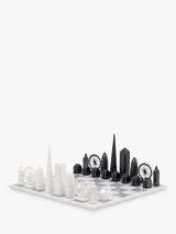 Skyline Chess New York City versus London Marble Board Chess Set