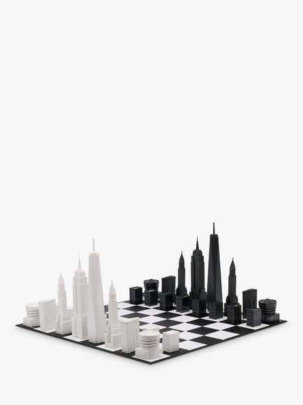 Skyline Chess New York City Folding Chess Set, Multi