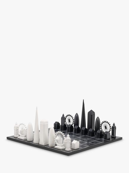 Skyline Chess The London Edition Wood Board Chess Set, Multi
