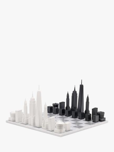 Skyline Chess New York City Marble Board Chess Set, Multi