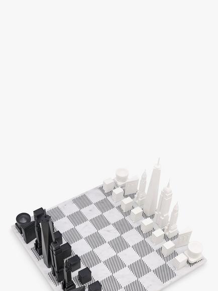 Skyline Chess New York City Marble Board Chess Set - view 2, Multi