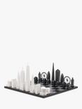 Skyline Chess New York City versus London Wood Board Chess Set