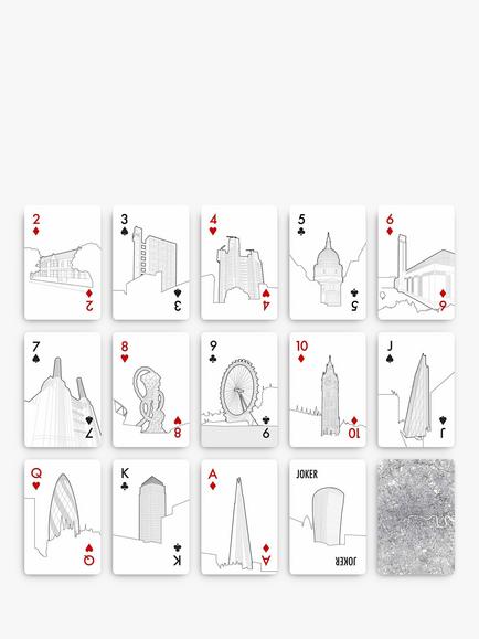 Skyline Chess Famous Skylines Playing Cards - view 2, Multi