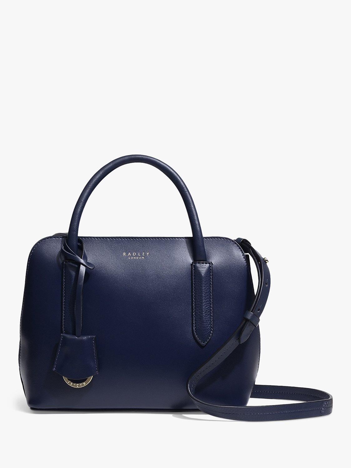 Radley Liverpool Street 2.0 Leather Small Multiway Bag, Navy