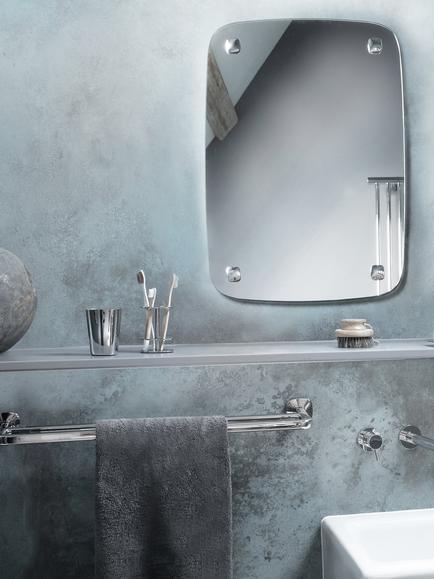 Robert Welch Burford Bathroom Mirror - view 2, Silver