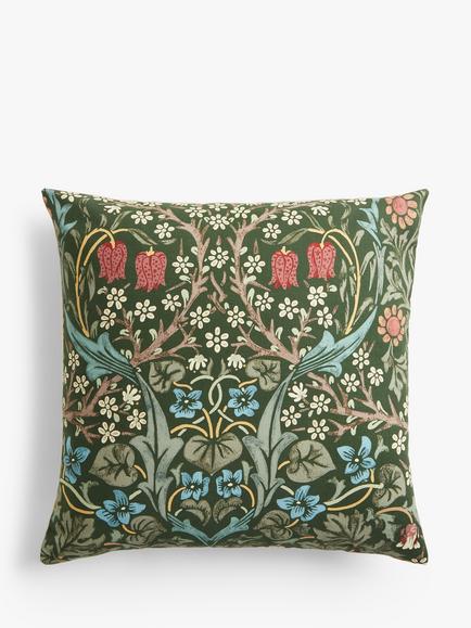 Morris & Co. Blackthorn Cushion, Green, Green