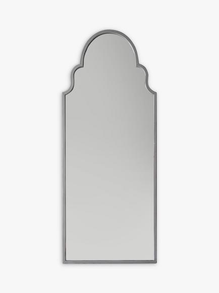 Moroccan Nights Metal Frame Indoor/Outdoor Wall Mirror, 150 x 61cm, Grey, Grey