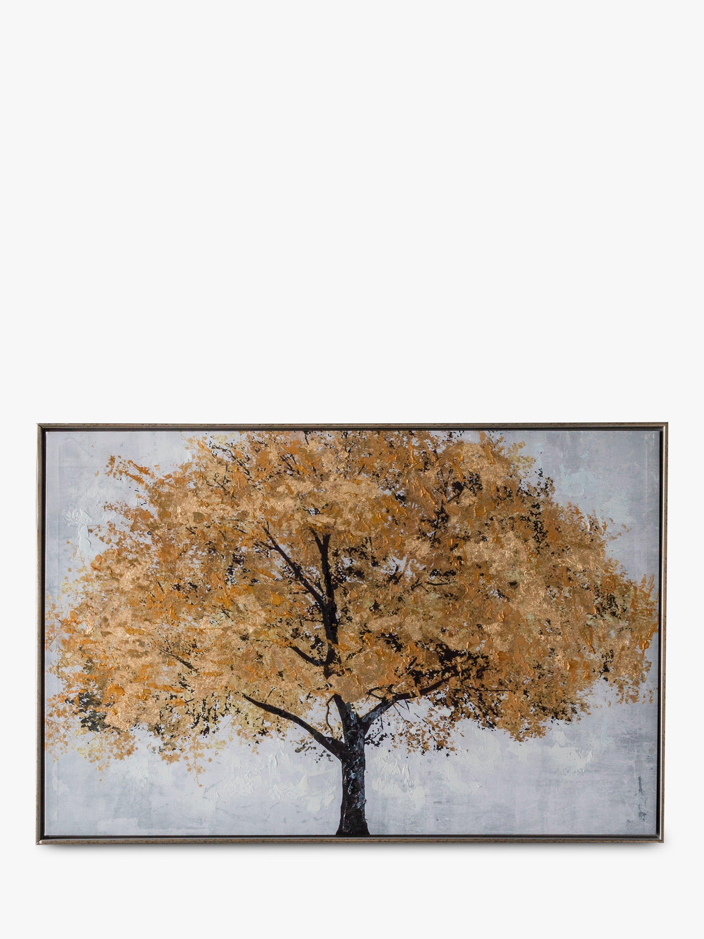 John Lewis 'Midas Tree' Framed Canvas Print, 60 x 90cm, Orange/Gold