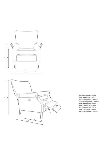 Parker Knoll Classic Motion Recliner High Back Leather Armchair - view 2, London Saddle