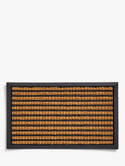 John Lewis Stripe Coir Door Mat, H45 x W100 cm, Multi