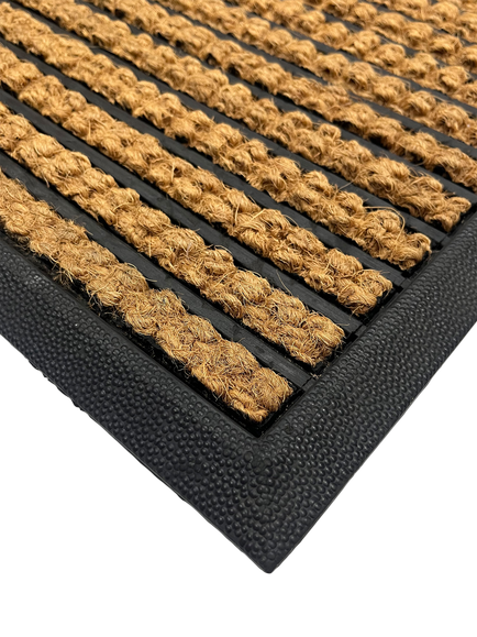 John Lewis Stripe Coir Door Mat, H45 x W100 cm - view 2, Multi