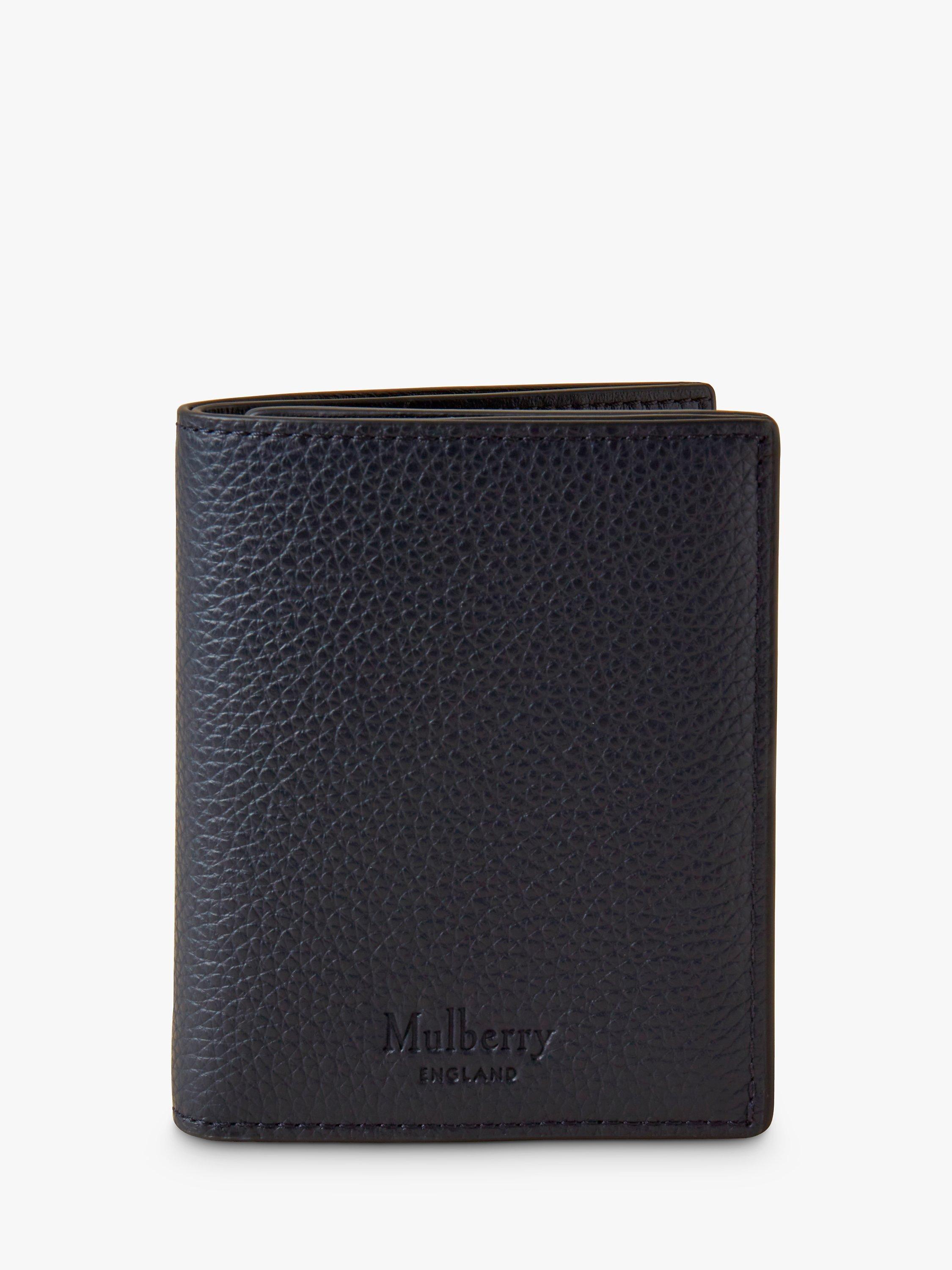 Mulberry Heavy Grained Leather Trifold Wallet, Blue Midnight