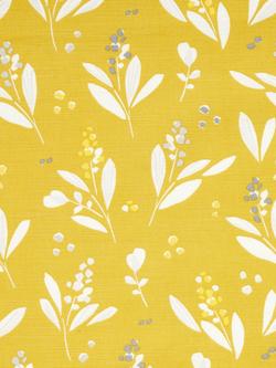 John Lewis Lena Print Furnishing Fabric, Citrine, Citrine