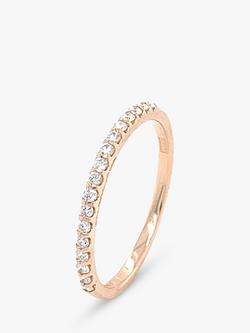 E.W Adams 18ct Rose Gold Diamond Half Eternity Ring, N, Rose Gold