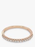 E.W Adams 18ct Rose Gold Diamond Half Eternity Ring, N