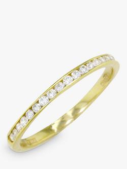 E.W Adams 18ct Yellow Gold Diamond Half Eternity Ring, N, Yellow Gold