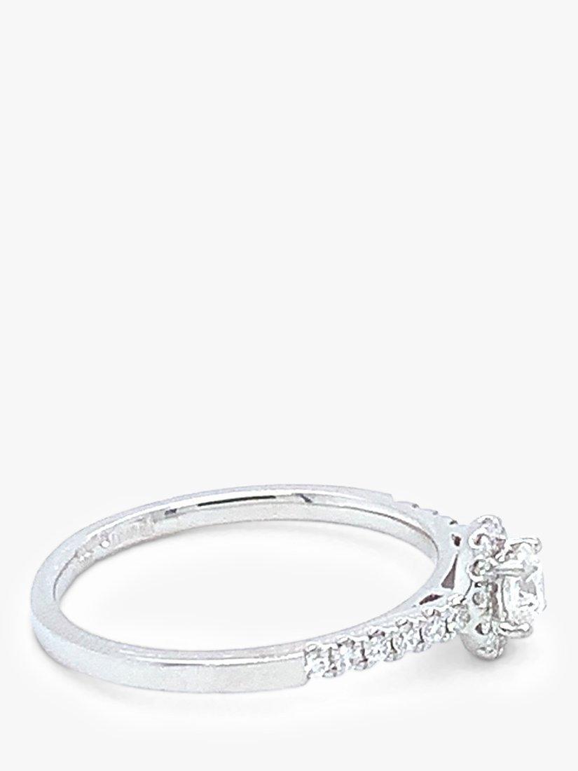 Product image 3 of 6, which shows E.W Adams Platinum Diamond Cluster Ring, N
