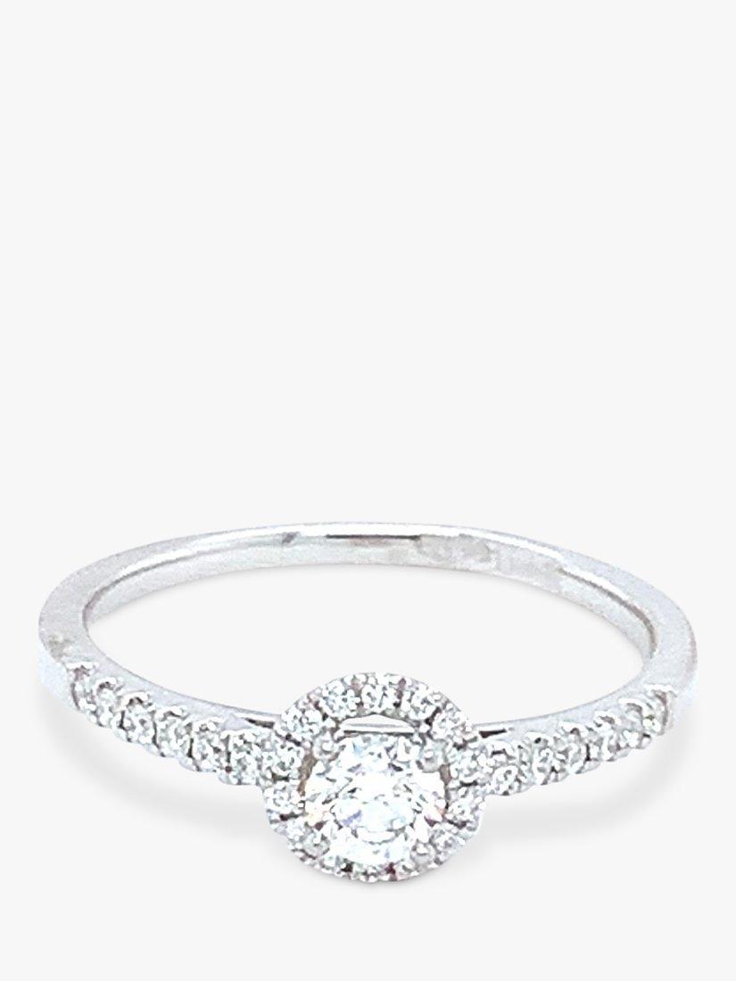 Product image 4 of 6, which shows E.W Adams Platinum Diamond Cluster Ring, N