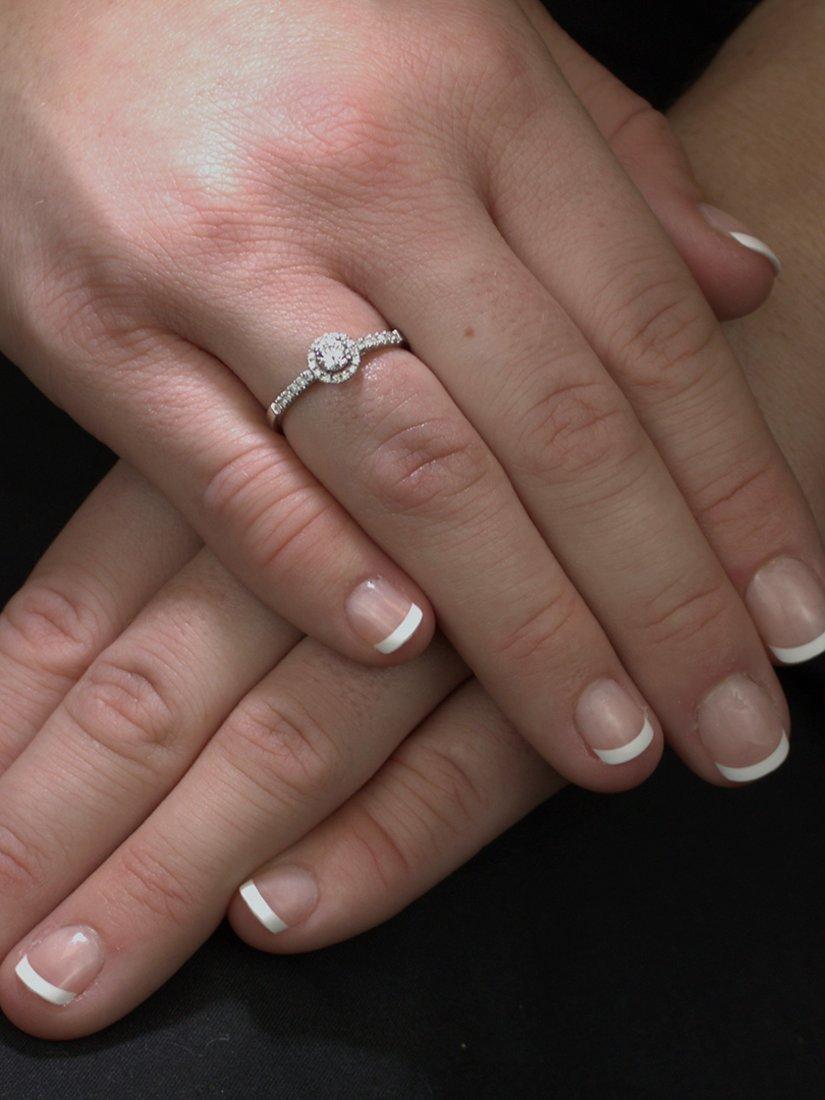 Product image 5 of 6, which shows E.W Adams Platinum Diamond Cluster Ring, N
