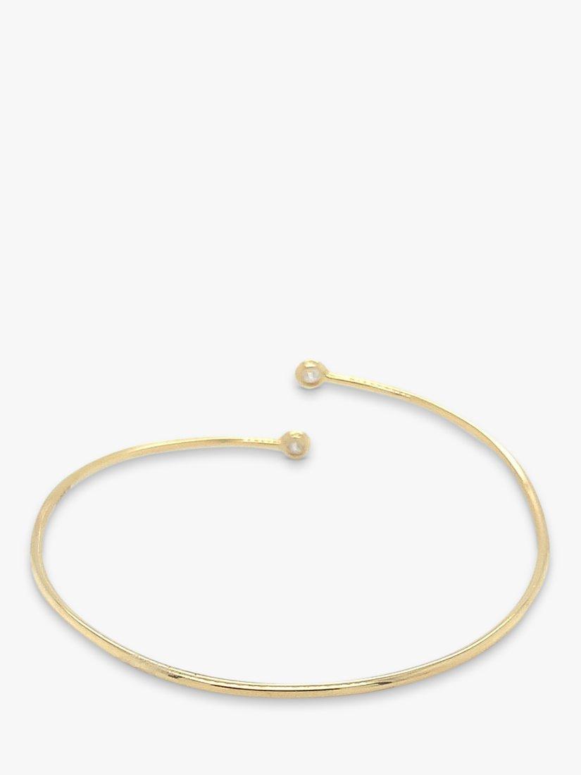 Product image 2 of 4, which shows London Road Portobello 9ct Yellow Gold Raindrop Diamond Bangle Bracelet