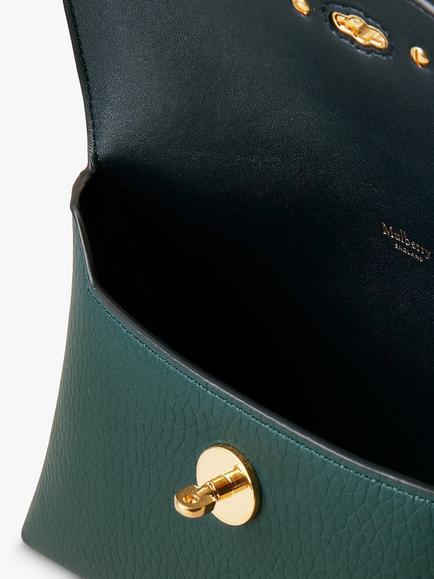 Mulberry Darley Heavy Grain Leather Small Cosmetic Pouch - view 2, Mulberry Green