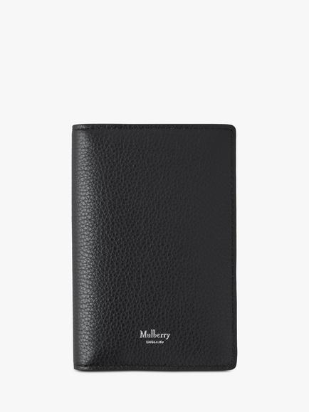 Mulberry Small Classic Grain Leather Passport Cover, Black