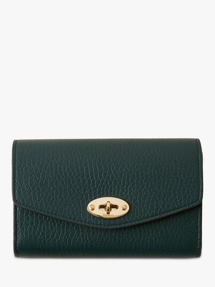 Mulberry Darley Medium Heavy Grain Leather Wallet, Mulberry Green, Mulberry Green