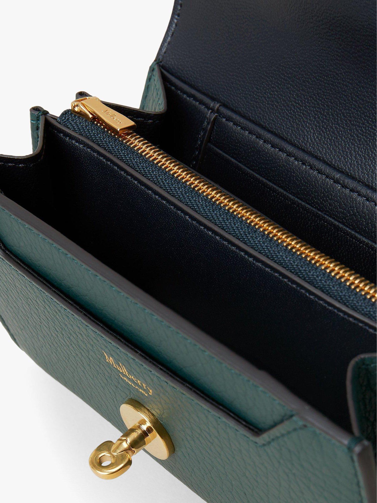 Product image 2 of 3, which shows Mulberry Darley Medium Heavy Grain Leather Wallet, Mulberry Green