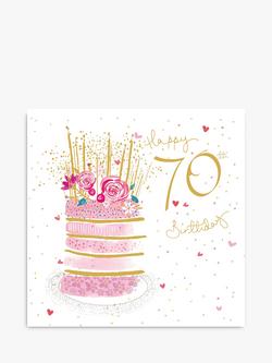 Woodmansterne Cake 70th Birthday Card, 
