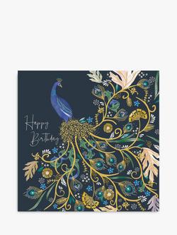 Woodmansterne Peacock Birthday Card, 