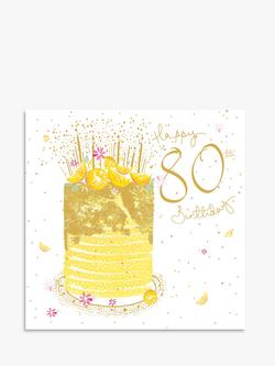 Woodmansterne Cake 80th Birthday Card, 