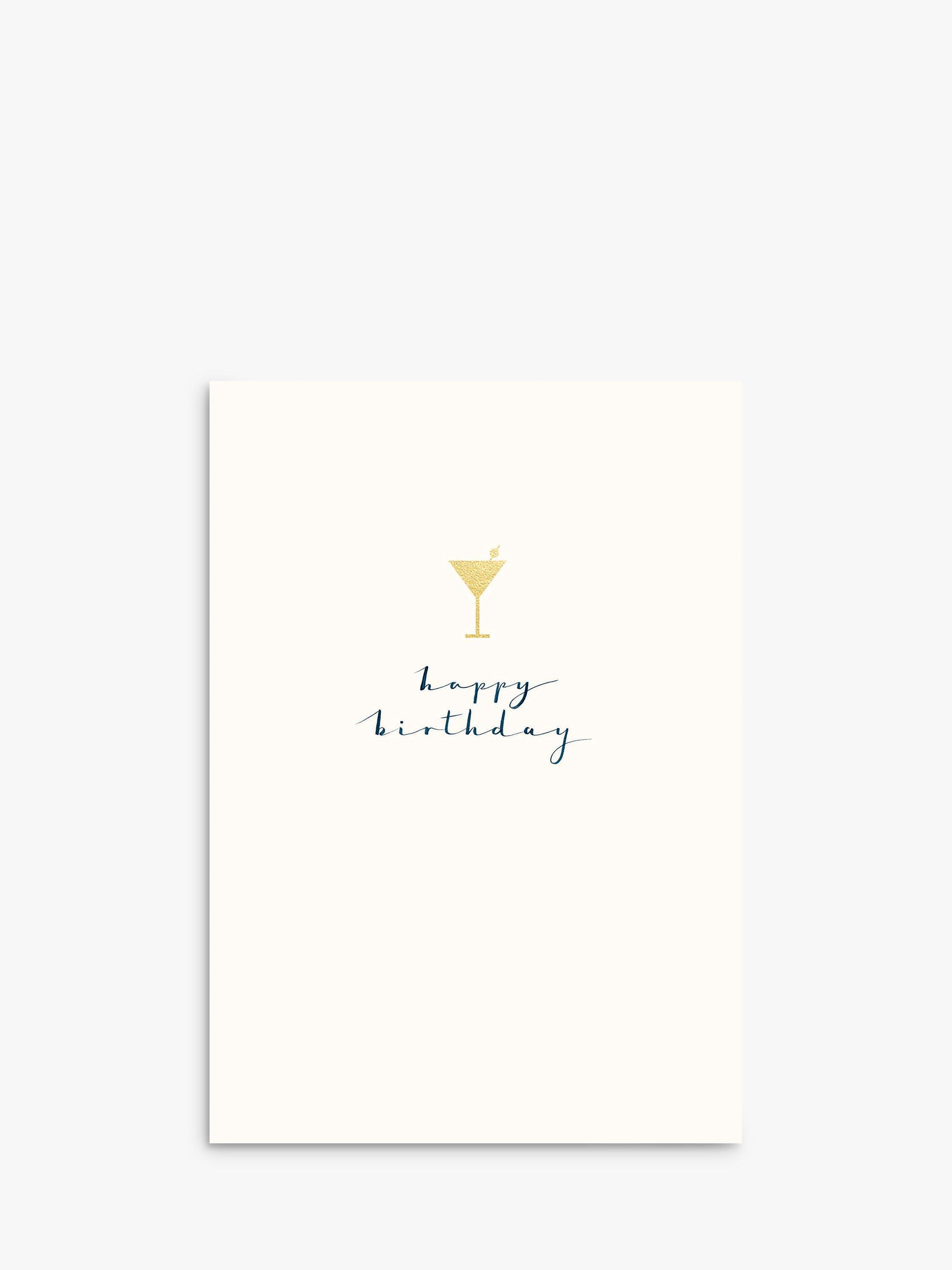 Woodmansterne Cocktail Glass Birthday Card