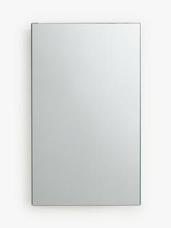 John Lewis Small Single Mirror-Sided Bathroom Cabinet, Silver