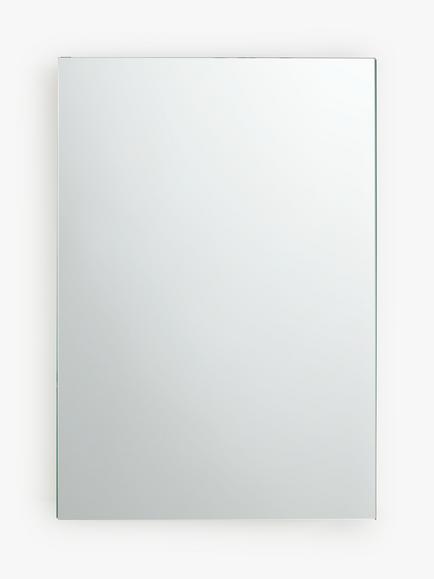 John Lewis Single Mirror-Sided Bathroom Cabinet, Silver